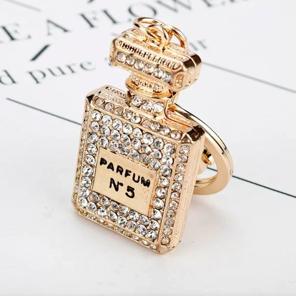 Crystal Perfume Bottle Purse Keychain Chanel - Picture 4 of 12